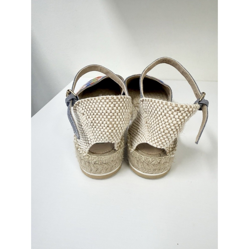 Boden Multicolor Floral Embroidered Denim Espadrilles 40 9 - Picture 3 of 6